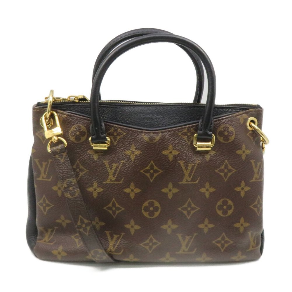 Pallas BB Monogram Canvas Black Shoulder Bag